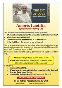 Amoris Laetitia Symposium on Family Life Amoris Laetitia Symposium on Family Life